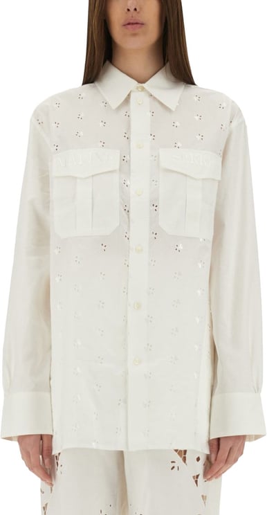 Marine Serre Upcycled Linen Shirt