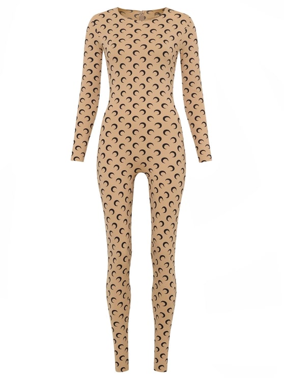 Marine Serre Neutrals Moon Repeating Crescent Bodysuit
