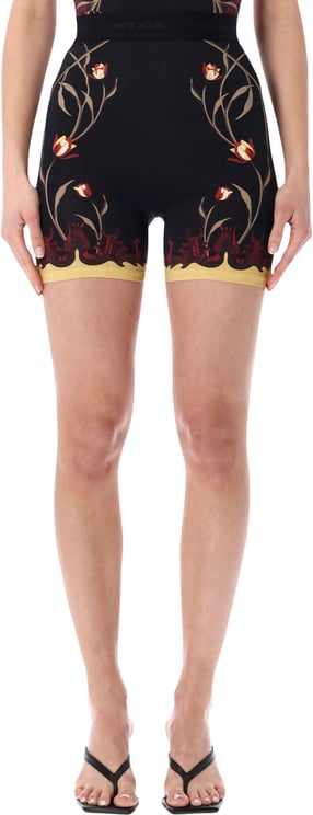 Marine Serre Ciclista Flower Print Nero