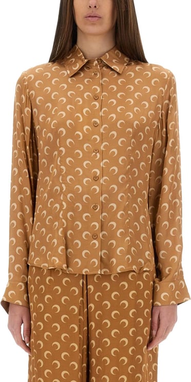 Marine Serre "Moon" Satin Shirt