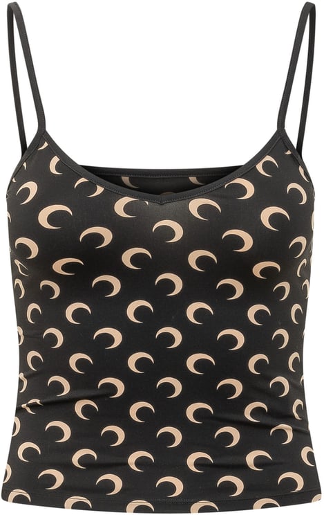 Marine Serre Top con Stampa Moon All-Over