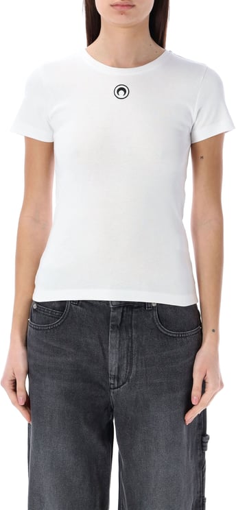 Marine Serre Baby Fit Moon Logo Tee Bianco