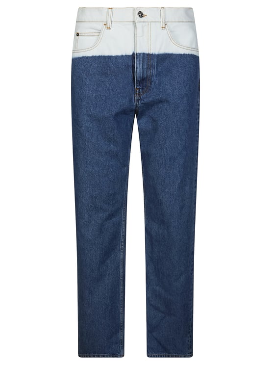 Marni Two Tone Blue White Five Pocket Jeans