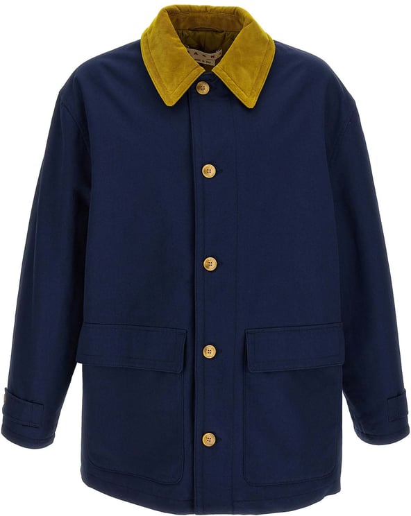 Marni Marni Blue Cotton Parka