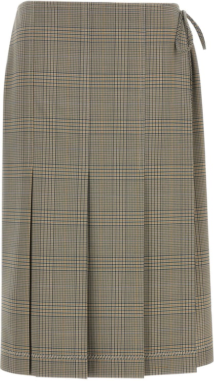 Marni Marni Gray Polyester Midi Skirt