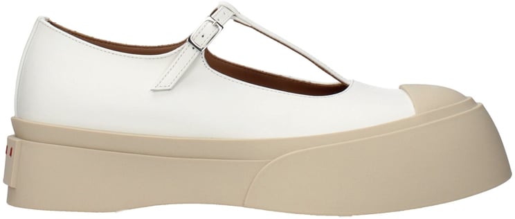 Marni Marni White Leather Slip-On Loafers