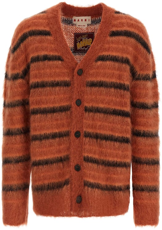 Marni Marni Orange Fabric Cardigan