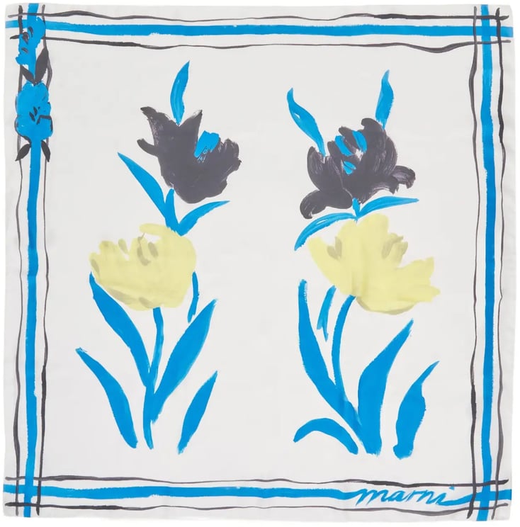Marni Scarf Blue/yellow