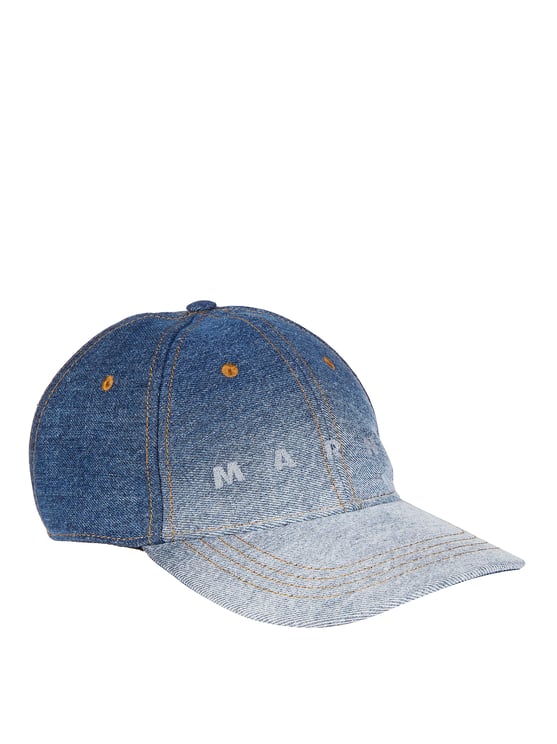 Marni Gradient Fade Denim Baseball Cap