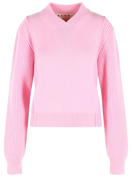 Marni Pink Virgin Wool And Cashmere Sweater