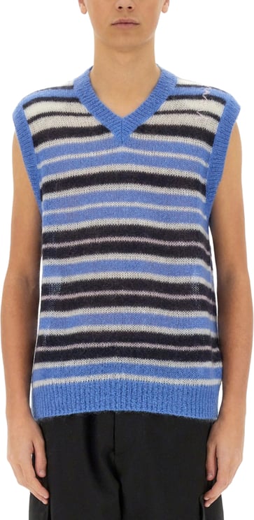 Marni Striped Mohair Blend Vest