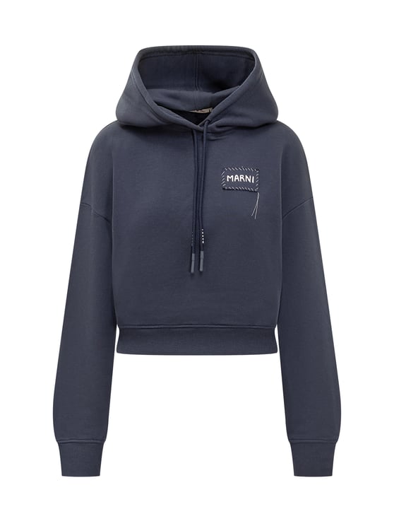 Marni Felpa con cappuccio Marni in cotone blu
