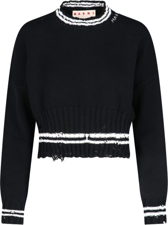 Marni Crop Knit Top – Black