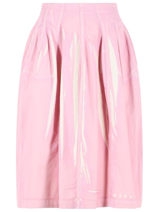Marni Pink Cotton Skirt