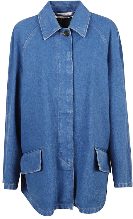 Marni Oversized Denim Jacket With Structured Collar