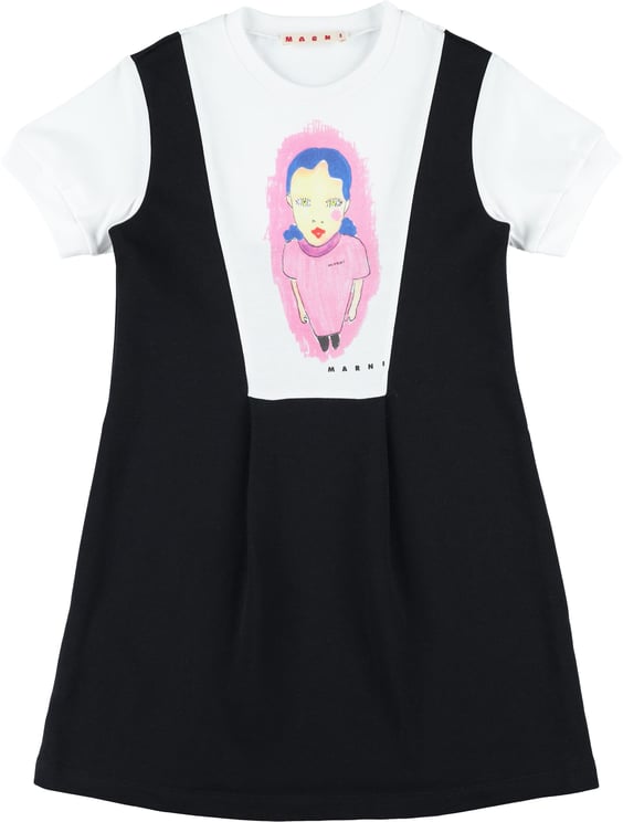 Marni Dress Stamp Girl Nero