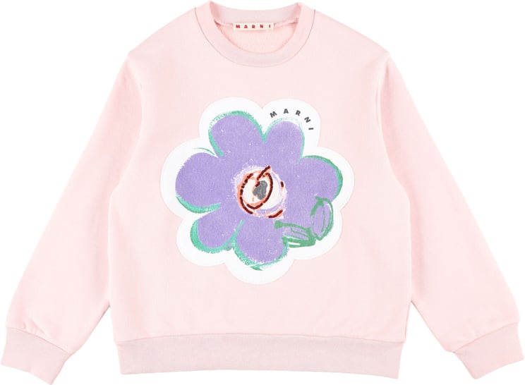 Marni Fleece Big Flower Rosa