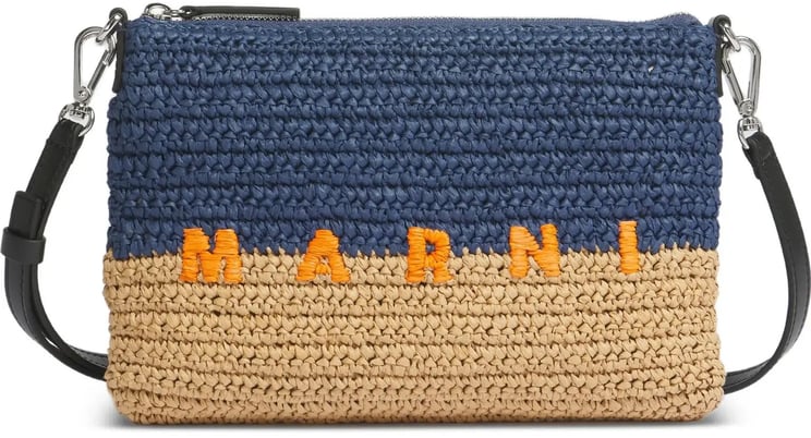 Marni Flat Pochette Blue/brown