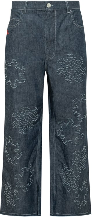 Marni Pantaloni con Tasche e Motivo Grafico Allover