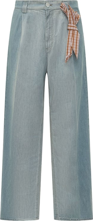 Marni Pantaloni Dritti con Cintura Annodata