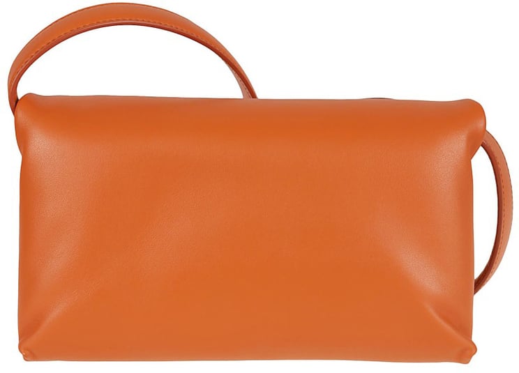 Marni Fold-Over Calf Leather Bag With Detachable Strap
