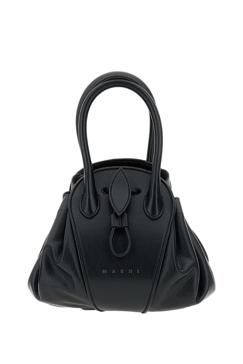Marni Black Tulipea Small Leather Bag