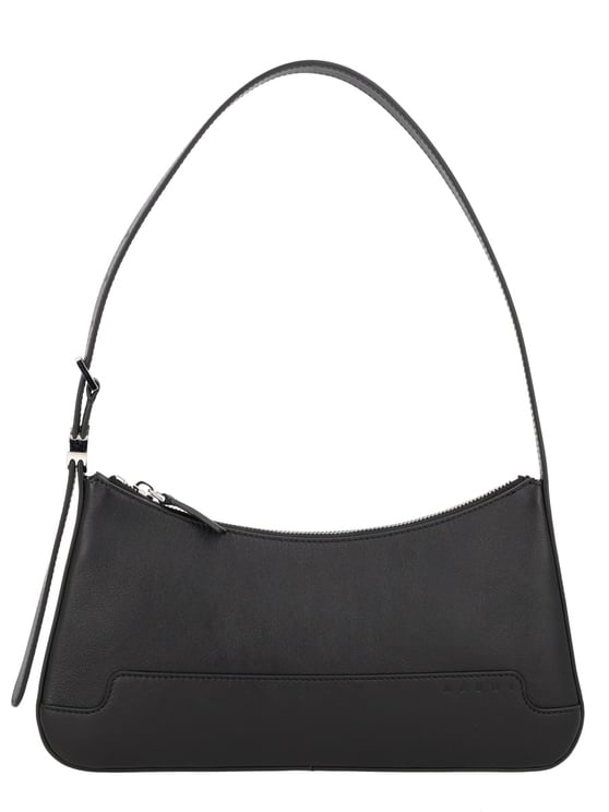 Marni Rectangular Black Calf Leather Shoulder Bag