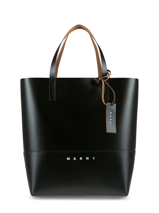 Marni Structured Tote Bag in Smooth Ovine Leather