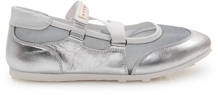 Marni Ballerine con Doppio Cinturino e Inserto in Rete