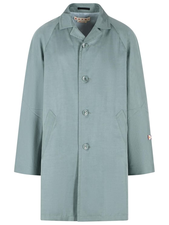 Marni Green 'Lyocell' Trench Coat