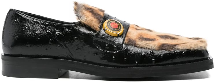 Martine Rose Champagne Cap Square Toe Loafer Black