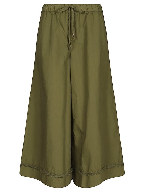 Mason's Cropped Wide-Leg Trousers With Chino Jogger Style