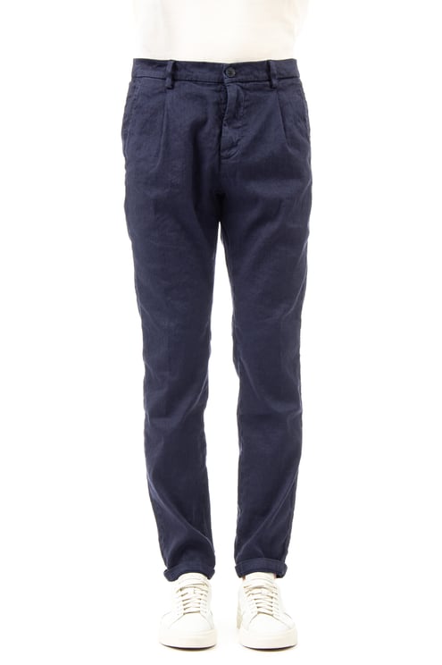 Mason's Amalfi Pleated Linen-Cotton Trousers