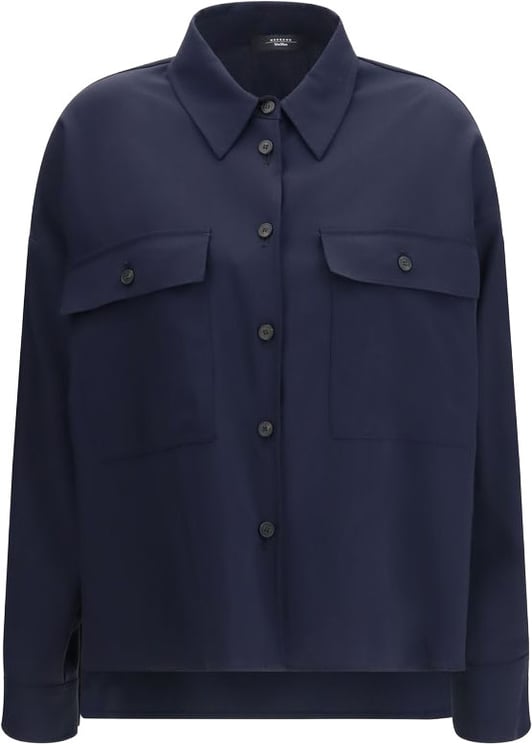 Max Mara Max Mara Blue Wool Oves Aries Jacket