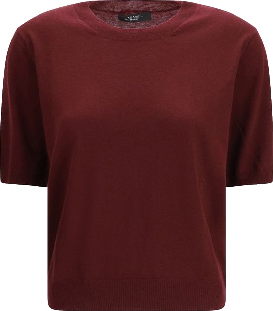 Max Mara Max Mara Bordeaux Wool Oves Aries T-Shirt
