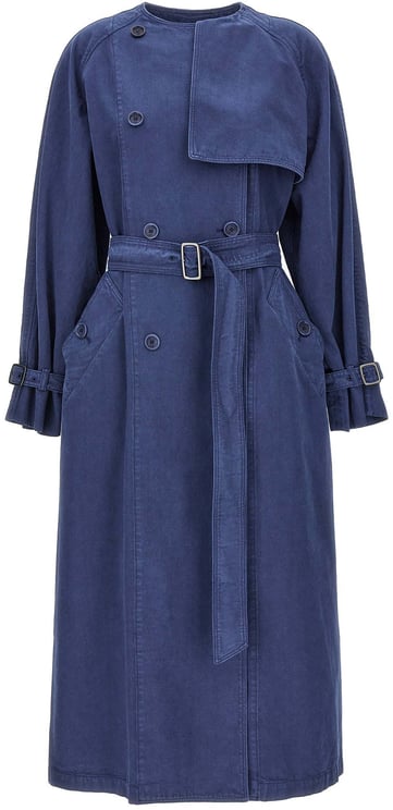Max Mara Max Mara Blue Cotton Coat