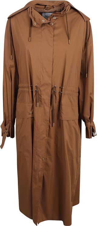 Max Mara Relaxed-Fit Brown Coat with Drawstring Waist