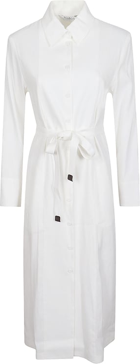 Max Mara Shirt Dress in Stretch Linen Blend with Waist Tie