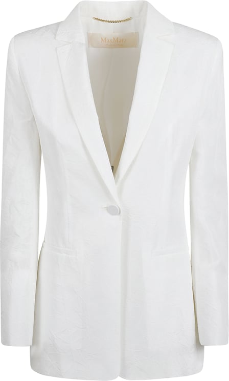 Max Mara Tailored White Jacket with Structured Silhouette
