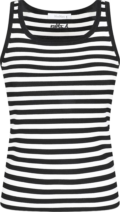Max Mara Sleeveless Striped Top with Fitted Silhouette