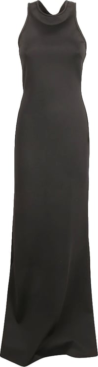 Max Mara Floor-Length Black Dress With High Neckline