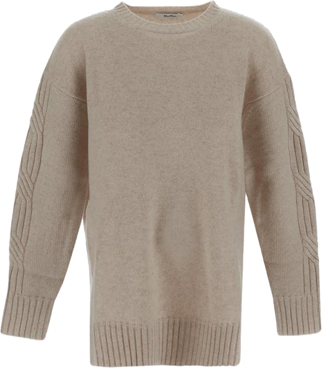 Max Mara Relaxed Fit Beige Cashmere Sweater