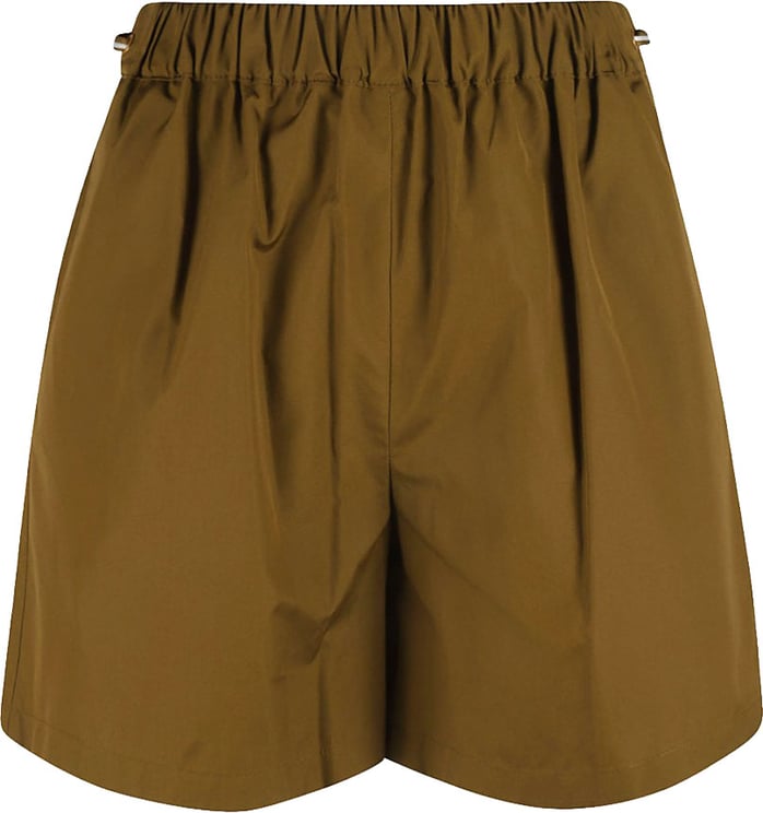 Max Mara Brown Cotton Shorts With Relaxed Fit