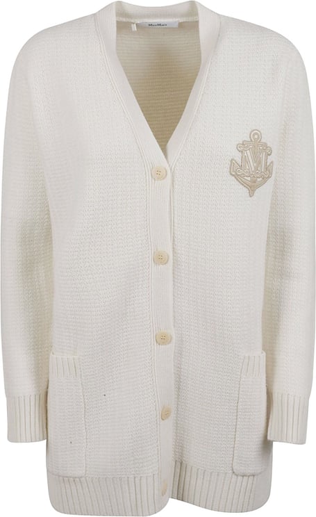 Max Mara Textured Knit Sweater With Button-Down Front
