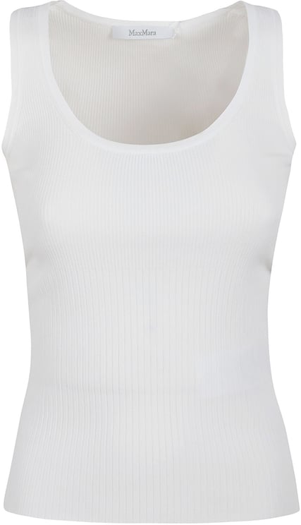 Max Mara Sleeveless Fitted Top with Ribbed Texture