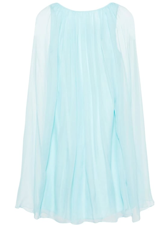 Max Mara Ethereal Flowing Dress With Gathered Neckline