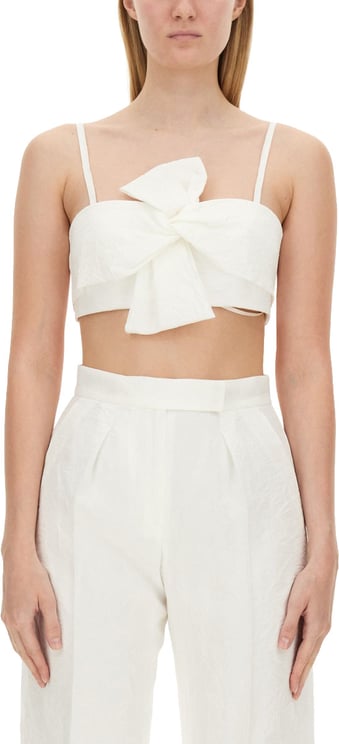 Max Mara Slim Fit Acetate Bridal Top with Refined Silhouette