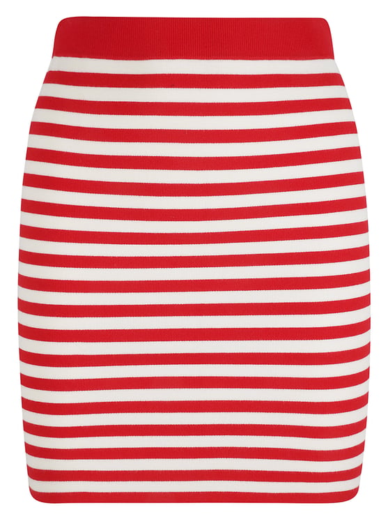 Max Mara Fitted Striped Skirt with Elasticized Waistband