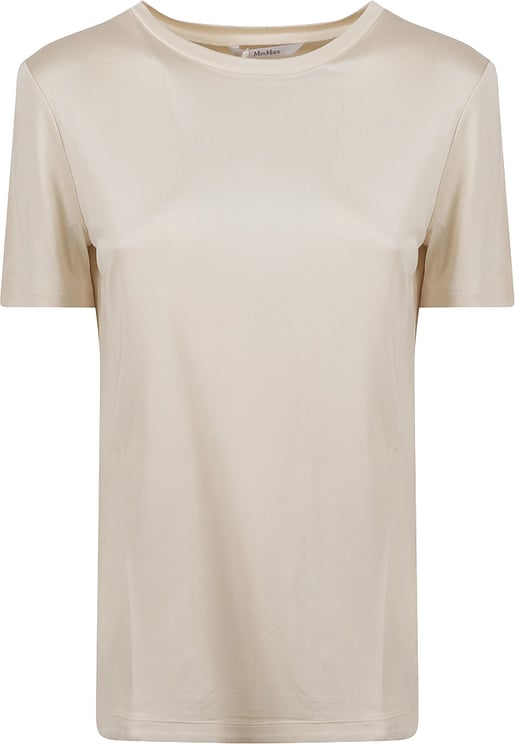 Max Mara Silk T-Shirt With Classic Crew Neckline