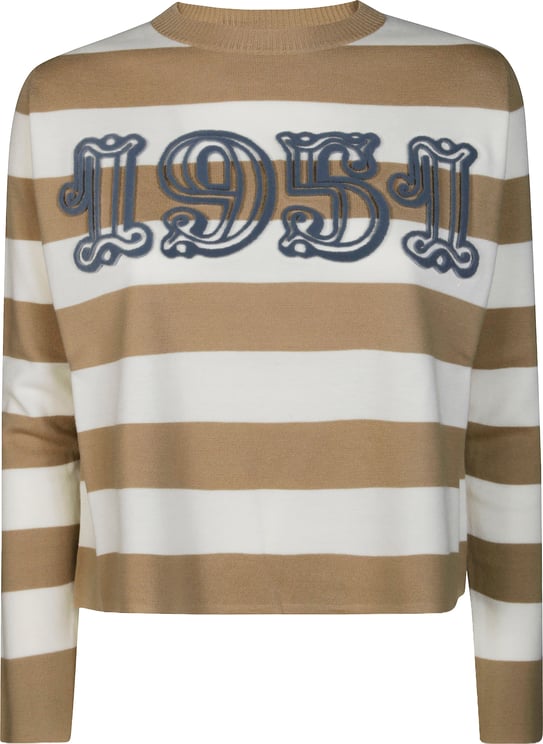 Max Mara Cropped Knit Top with Bold Applique Detail